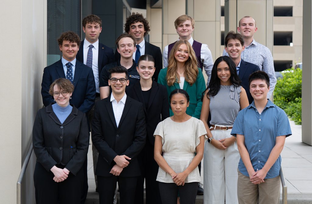 A group of students posing for a group photo.