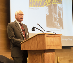 Ted Tarkow speaking during the "Toast to Honors" celebration.