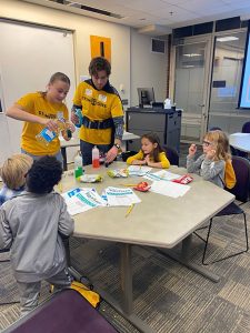 Maxwell Daubert helping students learn more about science through STEM Cubs.