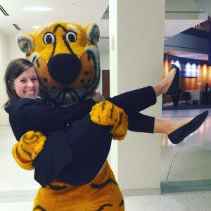 Kylie Tutko with Truman the Tiger